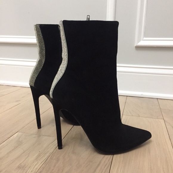 Steve Madden Wagu ankle boots suede rhinestones - Picture 6 of 6